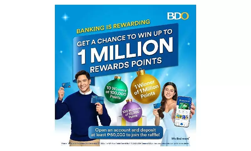 BDO's Holiday Million Rewards: Over 1 Million Points Awarded in Festive Raffle Extravaganza