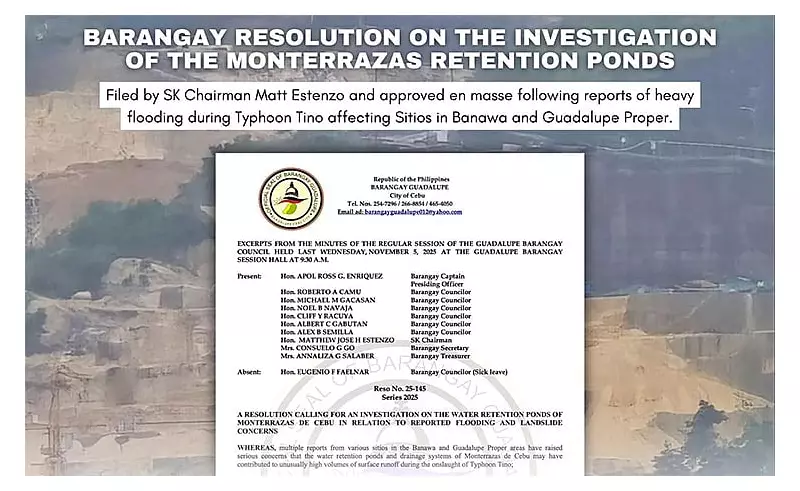 Guadalupe SK Demands Investigation: Are Monterrazas' Drainage Ponds a Ticking Time Bomb for Cebu?