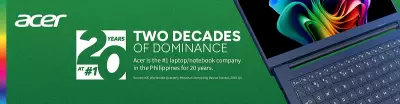 Acer Celebrates 20 Years as Philippines' Top Laptop Brand, Hits Record Market Share