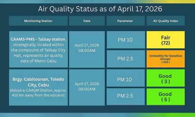 Metro Cebu Air Quality Hits Unhealthy Levels for Sensitive Groups