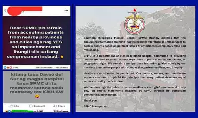 SPMC Denies Refusing Care Based on Political Affiliation Claims