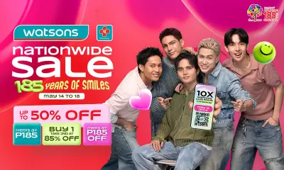 Watsons PH Celebrates 185 Years with Nationwide Sale, P185 Promos, Up to 50% Off