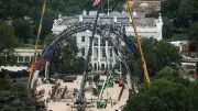 UFC Octagon Ring Construction Begins at White House South Lawn