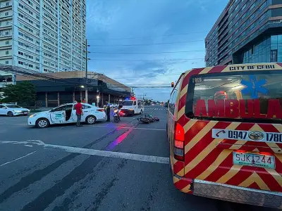 Motorcyclist injured in crash with taxi in Cebu City