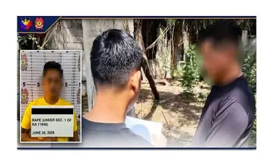 PNP arrests suspect for two counts of statutory rape in Pampanga