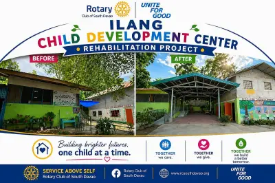 Rotary Club South Davao Transforms Ilang Child Development Center with Community Paint Day