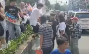 Undercover Police Officer Sprayed with Paint at Manila Independence Day Rally
